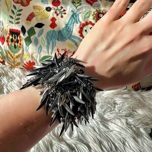 Beaded Stud Spike Bracelet